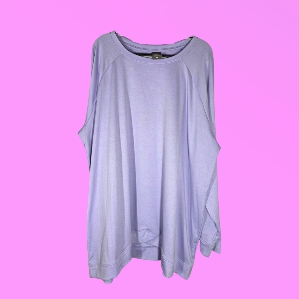 Joe Fresh Active Lilac Purple Long Pullover Sweatshirt Size 3X